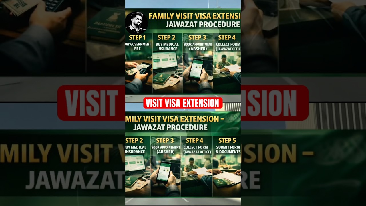 Jawazat visa Extension procedure explained  | Family Visit Visa Saudi Arabia