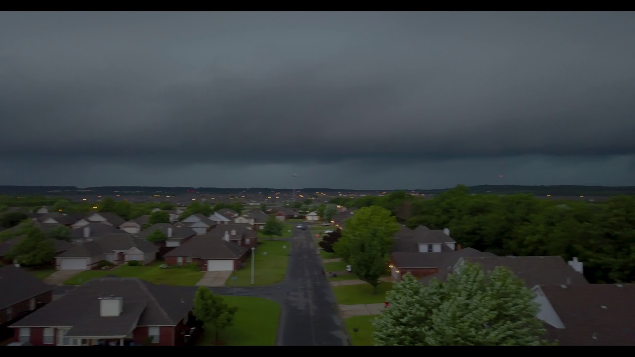 Huge storm and rain wrapped Tornado in Tulsa, Oklahoma