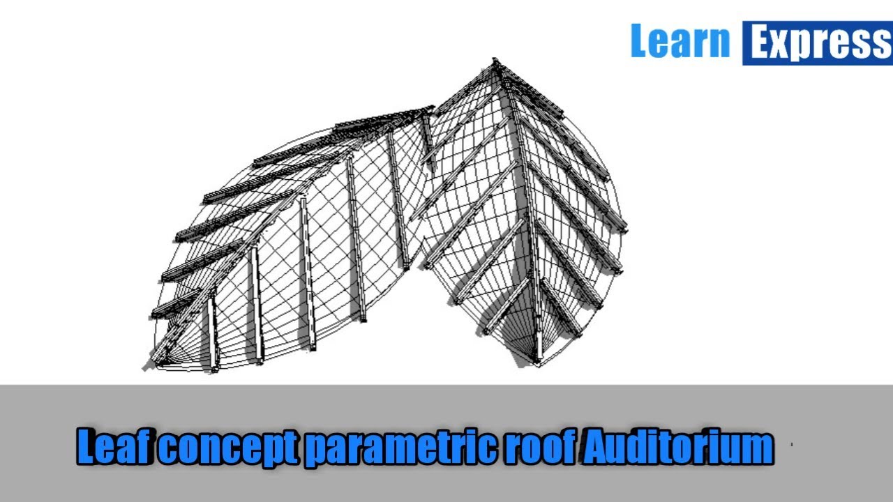 Leaf concept parametric glass Roof design for auditorium in Revit || by Nijithkumar