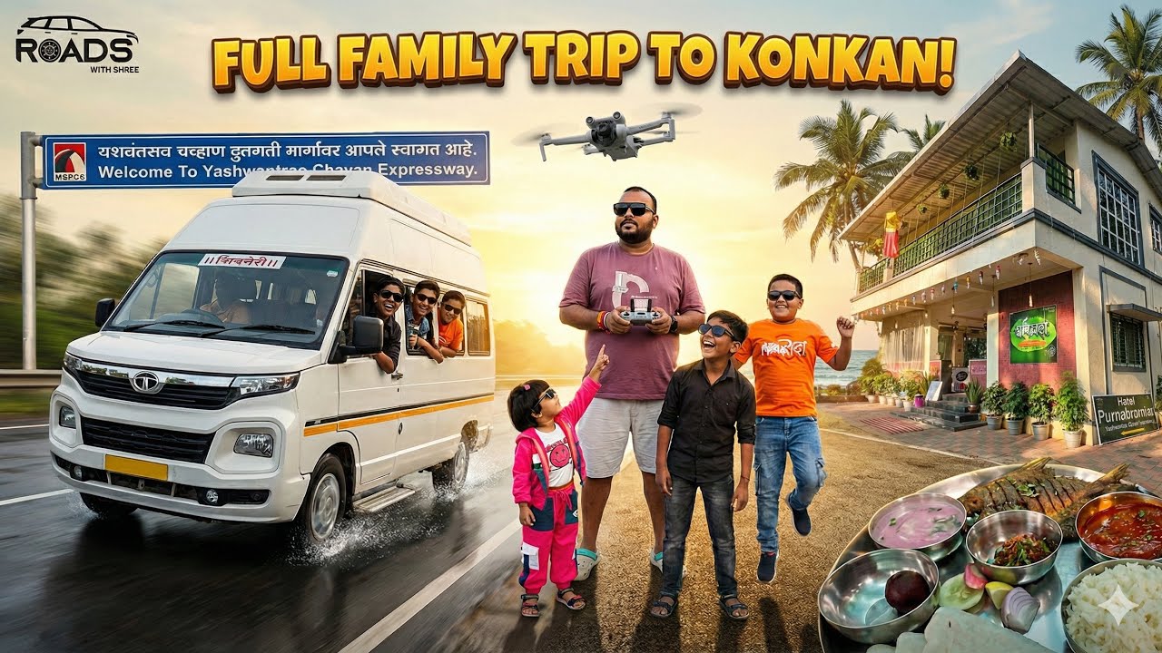 Full Family Konkan Trip Begins! 🚌 | Pune to Revdanda Villa