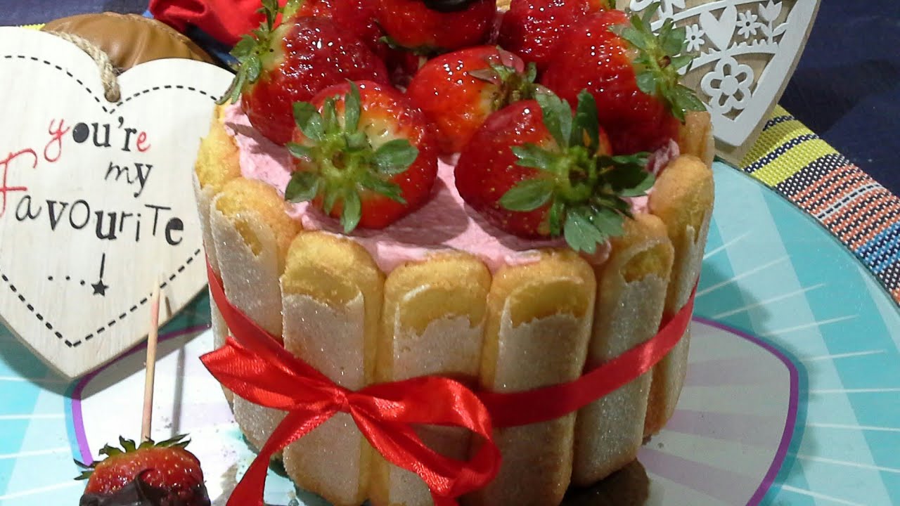 شارلوت بالفراولة سريعة التحضير من مطبخ سلسبيل /Charlotte aux fraises /selsabil cuisine