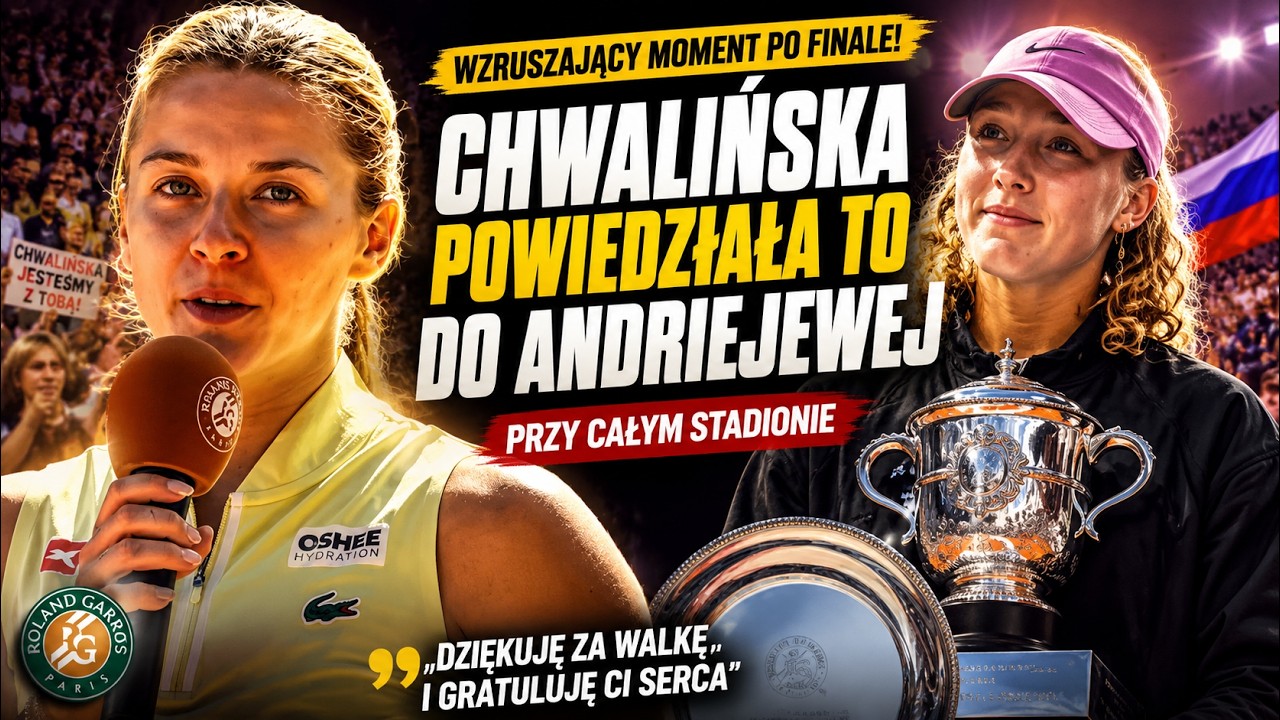 Wzruszający moment po finale. Chwalińska powiedziała to do Andriejewej przy całym stadionie