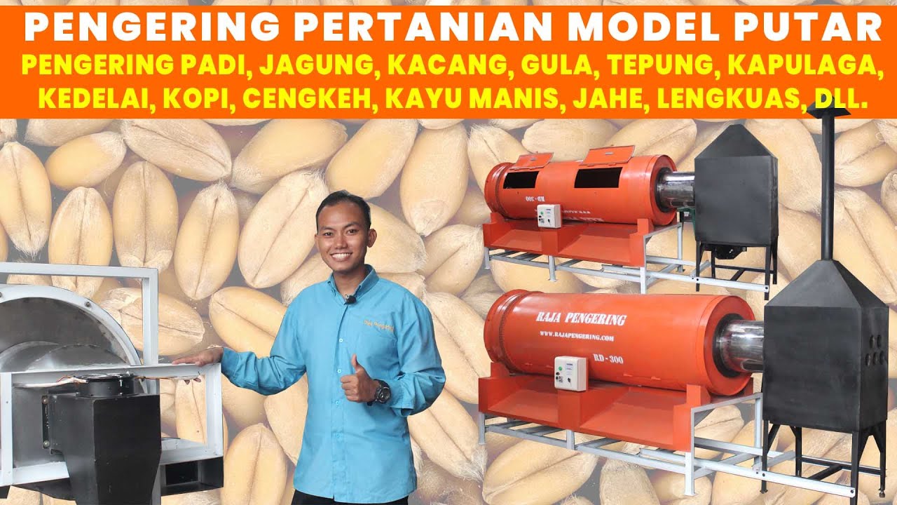 TERBARU!! PENGERING PERTANIAN MODEL PUTAR ROTARY DRYER!! PENGERINGAN PADI, JAGUNG, KOPI, LEBIH MUDAH