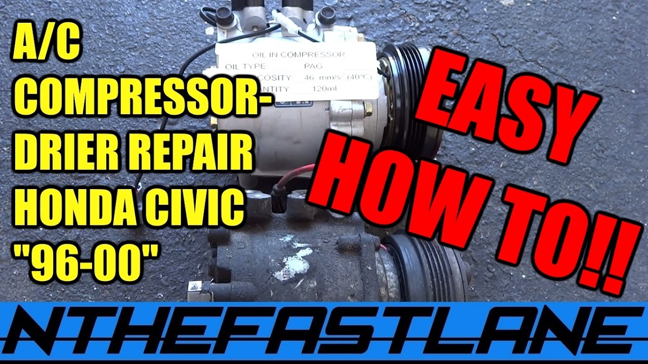 ▶️A/C Compressor And Drier Repair (Honda Civic) "96-00"🔧❄️