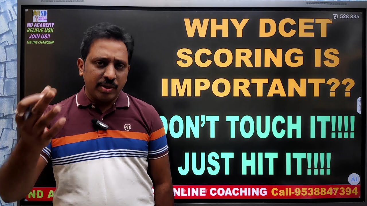 Why DCET Scoring is IMPORTANT |DCET 2026 |ND Academy Online DCET Coaching #dcet #diplomamaths