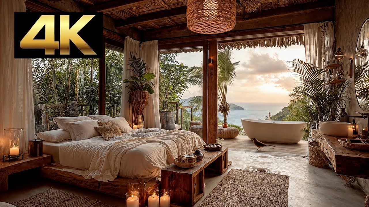 🌊🏝️ Maldives Ocean Room ✨ | 3 Hours of Sea Sounds, Tea & Pure Relaxation