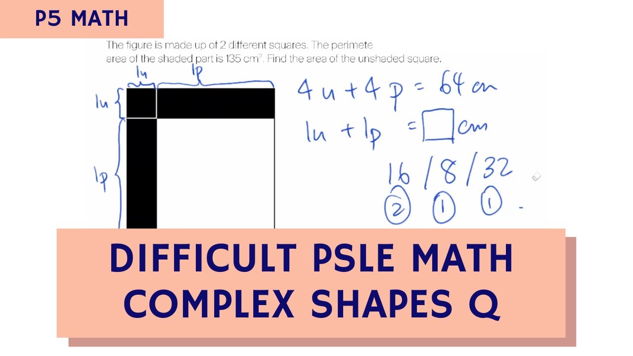 Solve Difficult PSLE Math Complex Shapes Word Problems by Visualization (TTA P5 Math Ep 5)