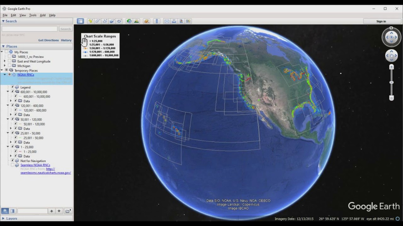 Google Earth for Sailors: NOAA Chart Overlays