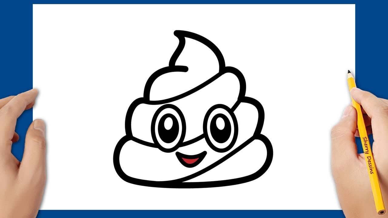 Comment Dessiner un Caca Kawaii | Tuto Dessin Facile pour Débutant