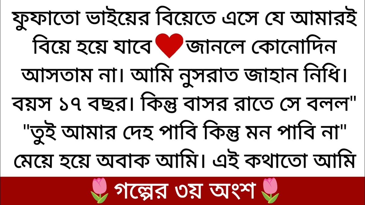 তুমি আমার হঠাৎ পাওয়া🌷| রোমান্টিক সামাজিক গল্প | PART 3 | কেন নিধী ছেড়ে যেতে চাইছে আরহানকে..