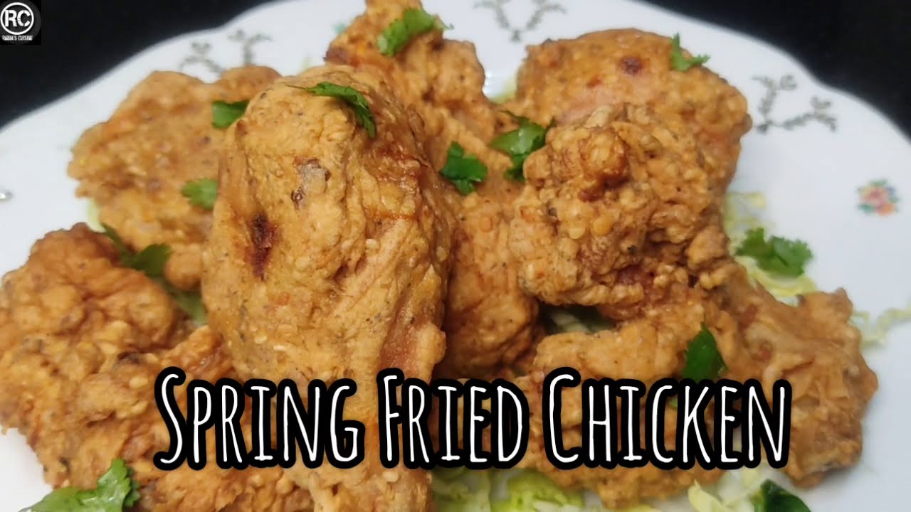 Spring Fried Chicken | Juicy & Tender Chicken Fry Recipe by Rabia' Cuisine