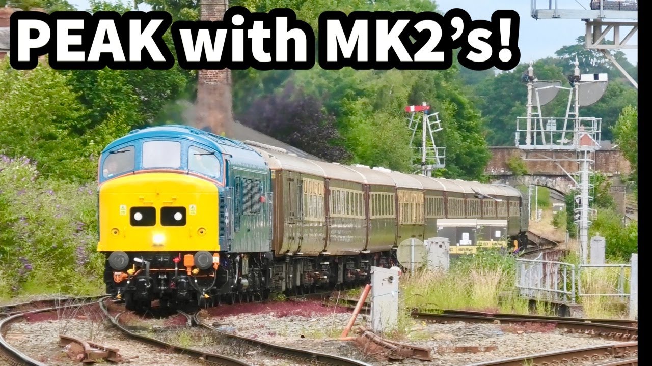 PEAK 45118 Mainline LOADED TEST Run with MK2's! Shrewsbury Station & Coton Hill 04/07/24