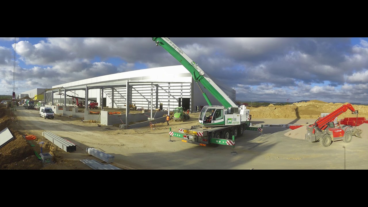 Construction d'une plateforme logistique de 14 000m² – Gondreville | Timelapse
