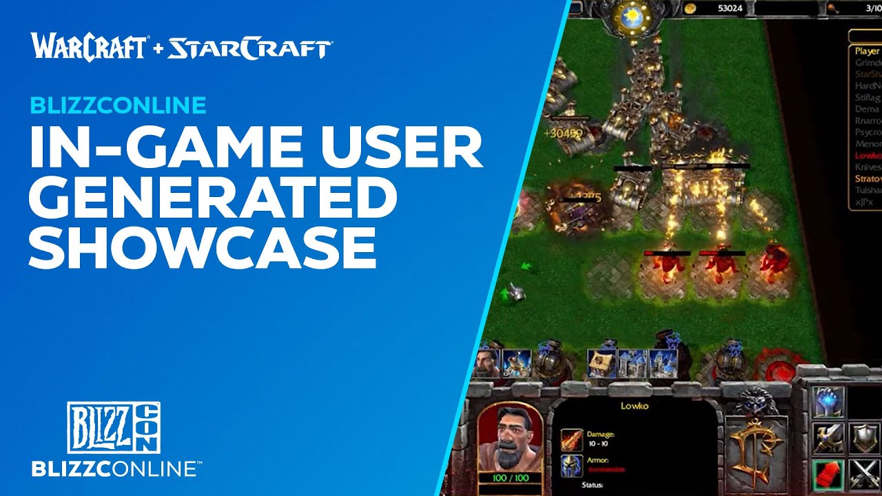BlizzConline 2021 - In-Game User-Generated Content Showcase - StarCraft II and Warcraft 3: Reforged