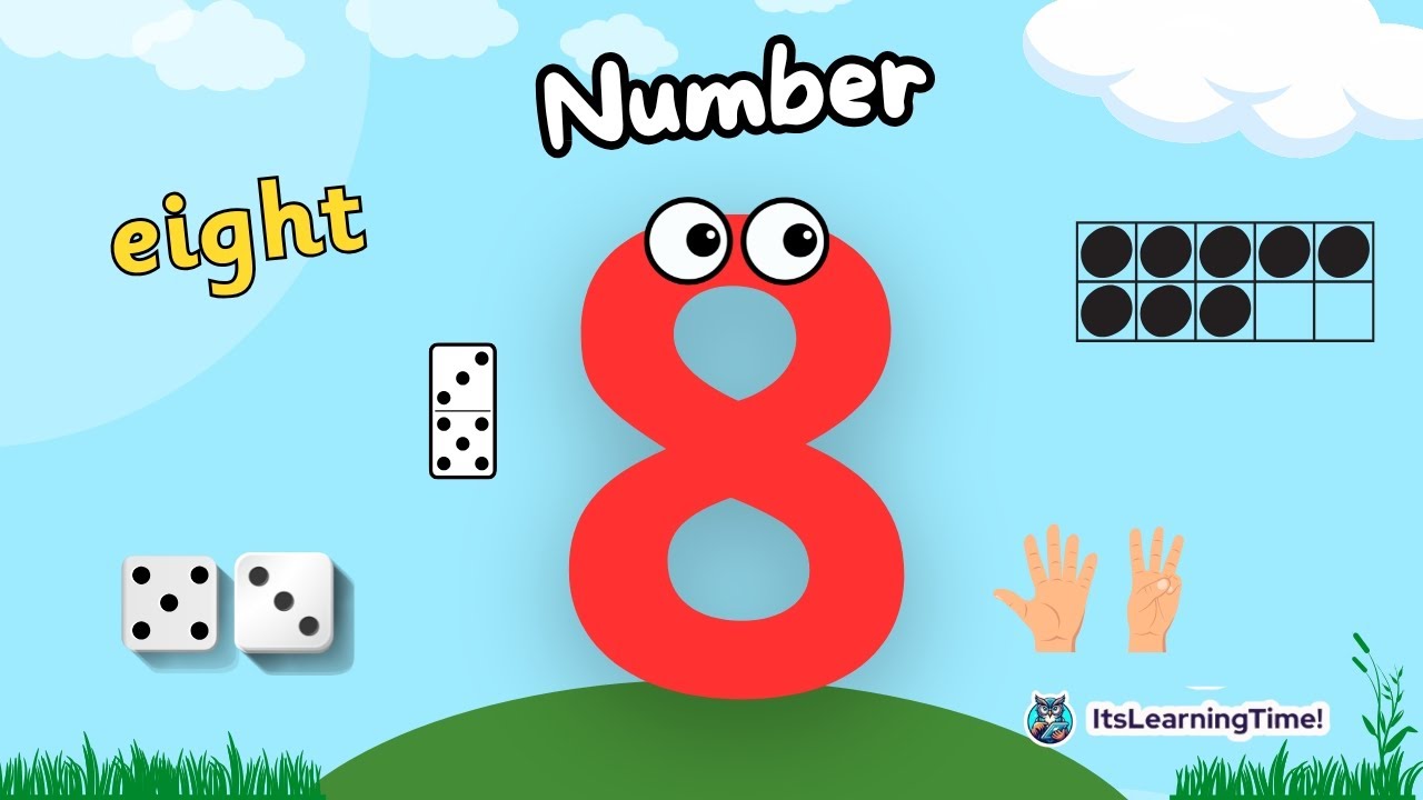 Identifying Number 8 in different ways | Number 8 for preschoolers 