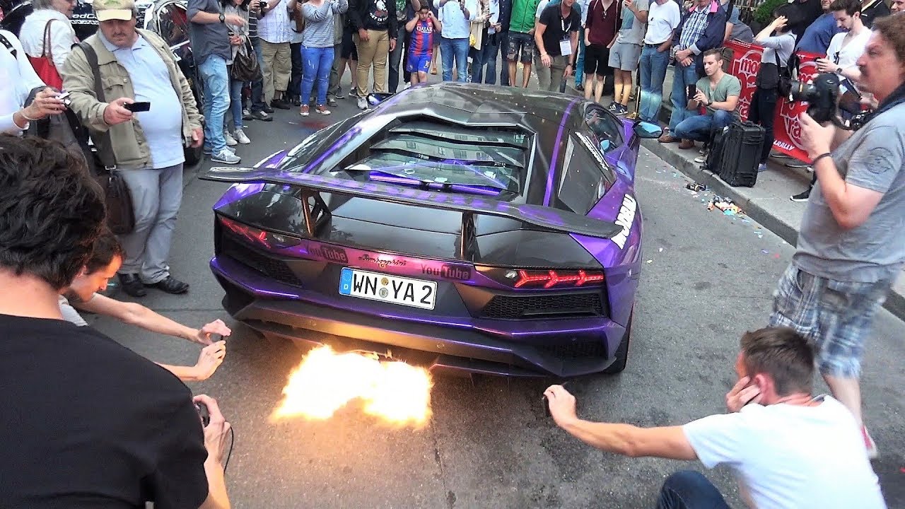 Modball Rally 2018 Vienna Supercar MADNESS | Sound & FLAMES!