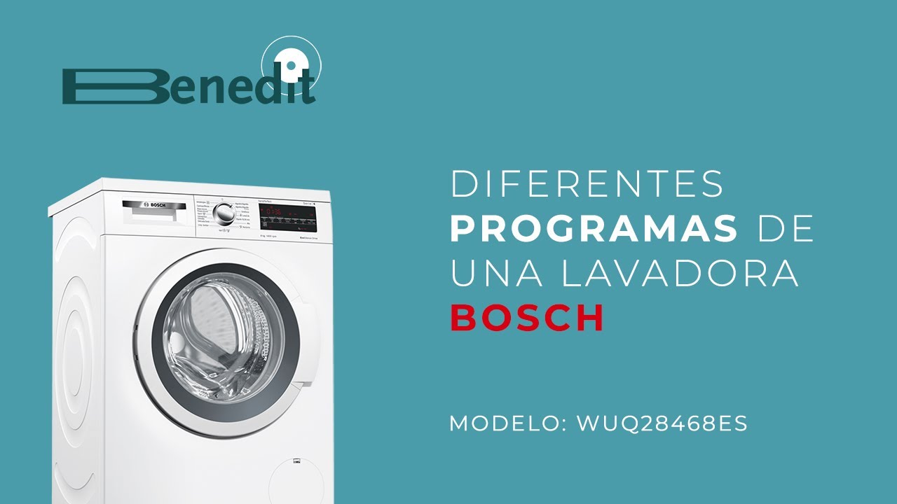 FUNCIONAMIENTO LAVADORA BOSCH SERIE 6