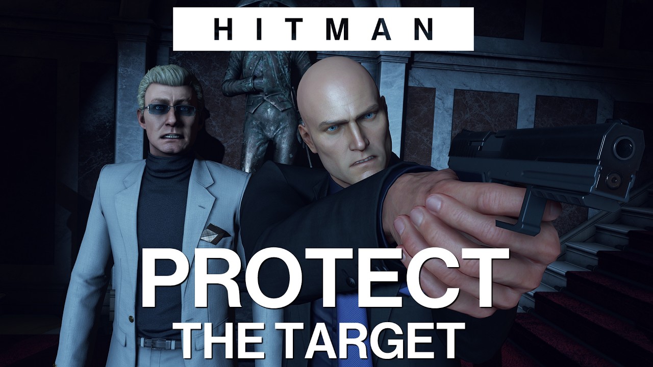 Hitman 3 but you are the bodyguard