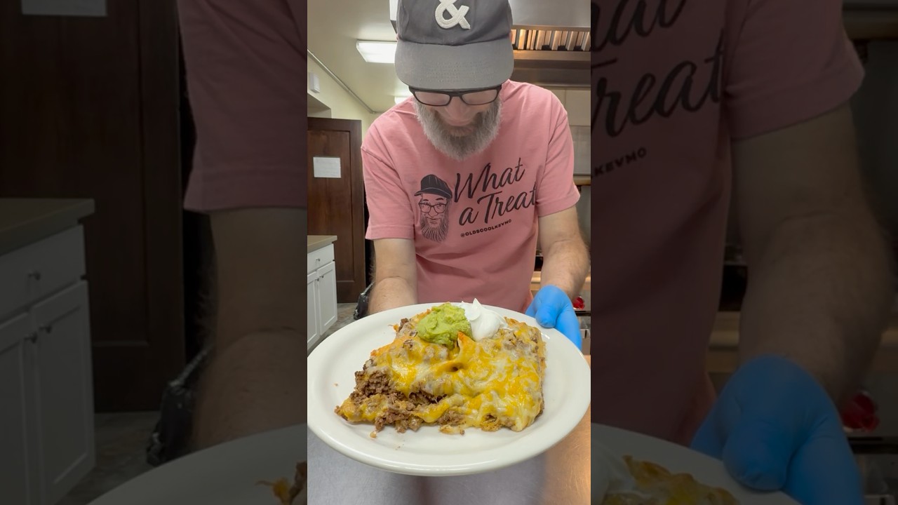 Sheet Pan Nachos #easyrecipe #oldscoolkevmo Grab your &ldquo;What a Treat&rdquo; t shirts at oldscoolkevmo.com