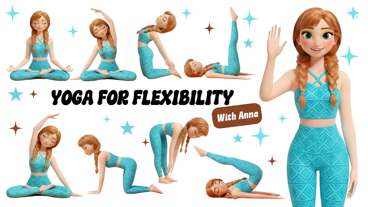 Yoga for Flexibility with Anna ❄️ Frozen Yoga for Kids ❄️ Brain Break Yoga | Kids Yoga