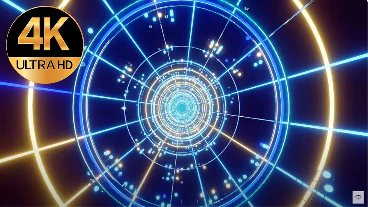 10 hour 4k TV moving lights colorful  Neon abstract background video, no sound, screen sever