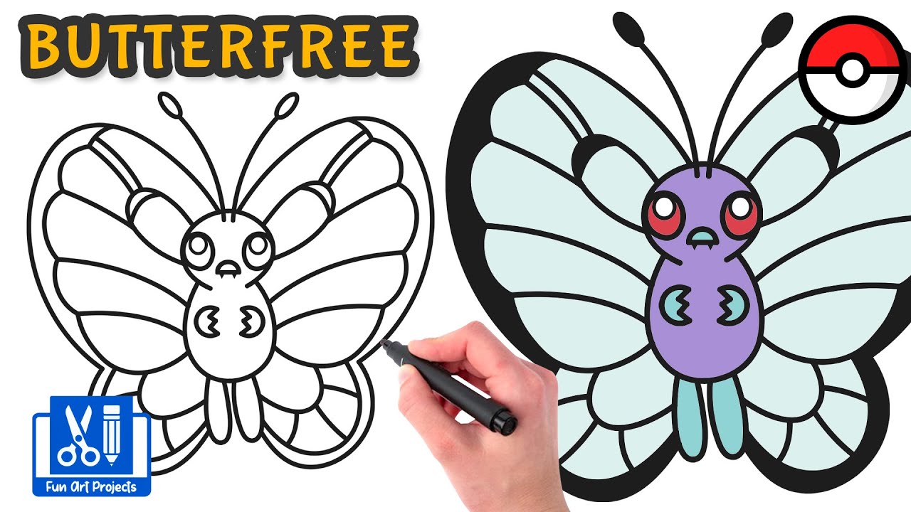 How To Draw Butterfree | Draw Pokemon Easy Step By Step
