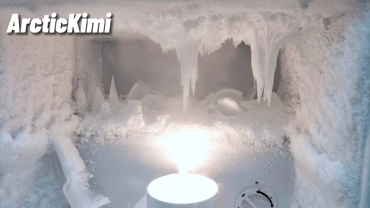 Humidifier Freezer Frost Scraping and Eating ASMR | Frost Buildup Ice Eating