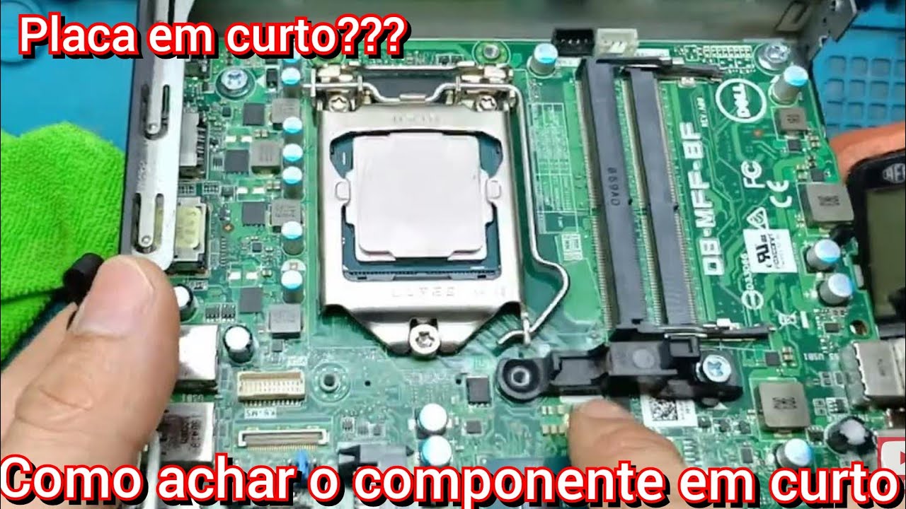Mini PC DELL Optiplex 3050 modelo D10U, não liga, placa em curto na linha dos 19V, resolvido 👍