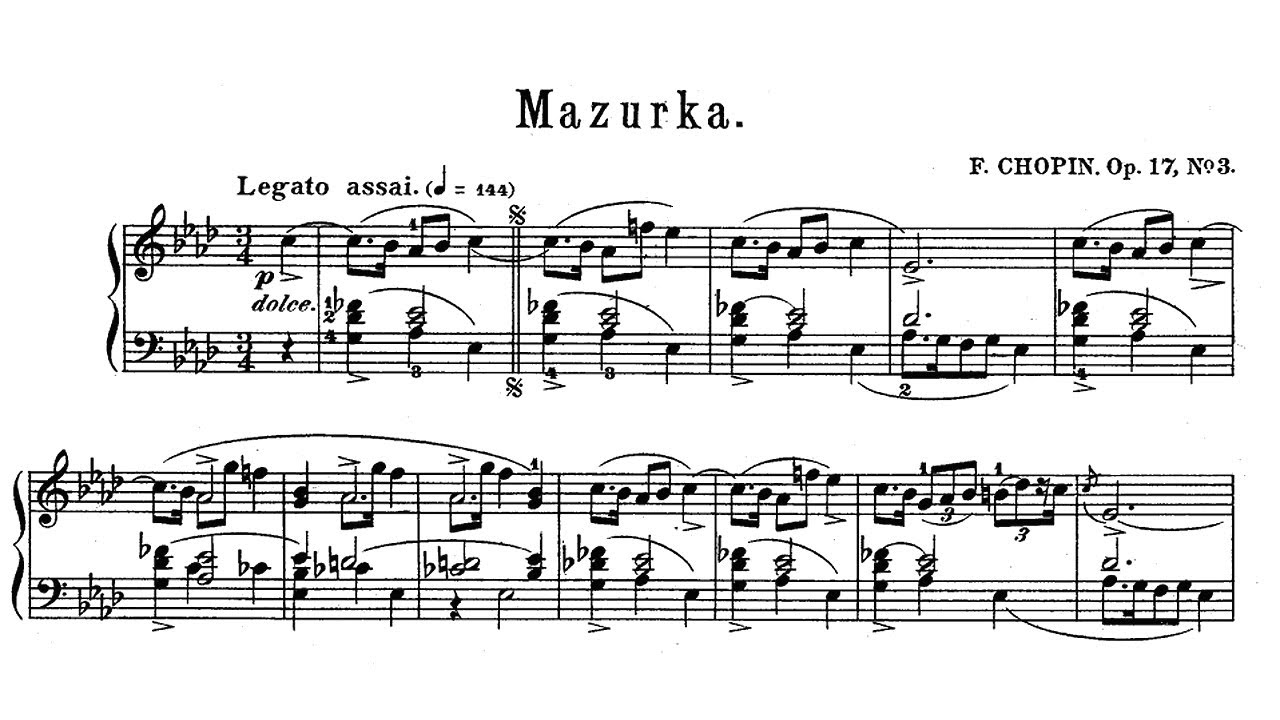 Chopin: Mazurka in A flat major Op. 17 No. 3 - Jan Ekier, 1987