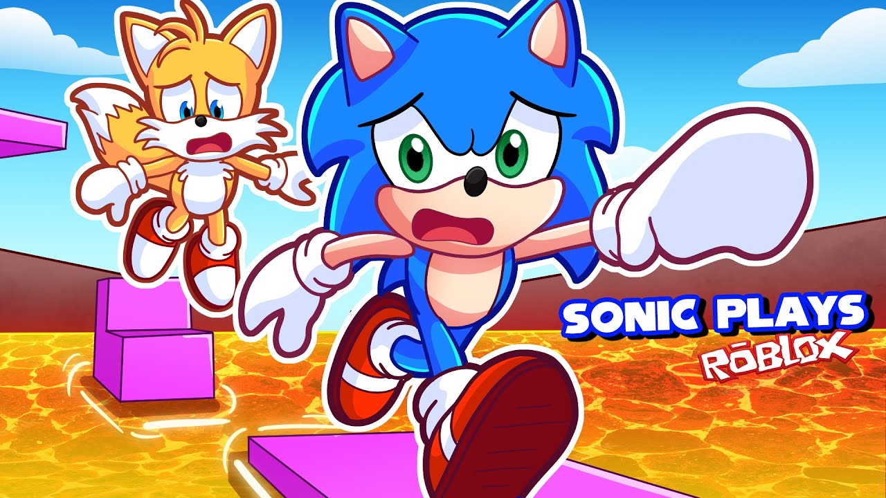 🦔 ESCAPE SCARY FLOOR IS LAVA TOWER! [2 PLAYER OBBY] | Sonic Plays Roblox Floor Is Lava Tower