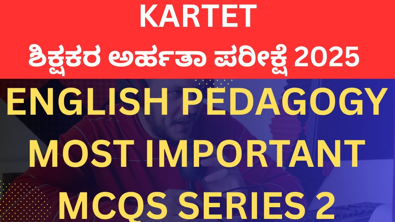 KARTET PREPARATION /ENGLISH PEDAGOGY MOST IMPORTANT QUESTIONS ANSWERS SERIES 2 LIVE