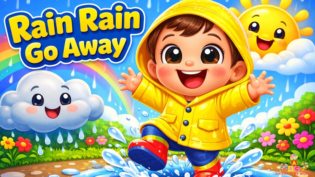 Rain Rain Go Away ☔ | Nursery Rhyme for Kids | Cute Animated Song