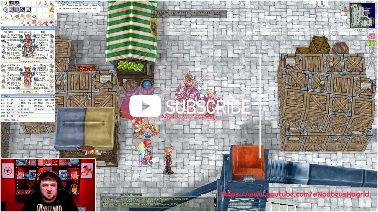 Ragnarok Online (iRO) - Rune Knight Dragon Breath Build, Gear, & Stats! Endless Tower Run No Death!