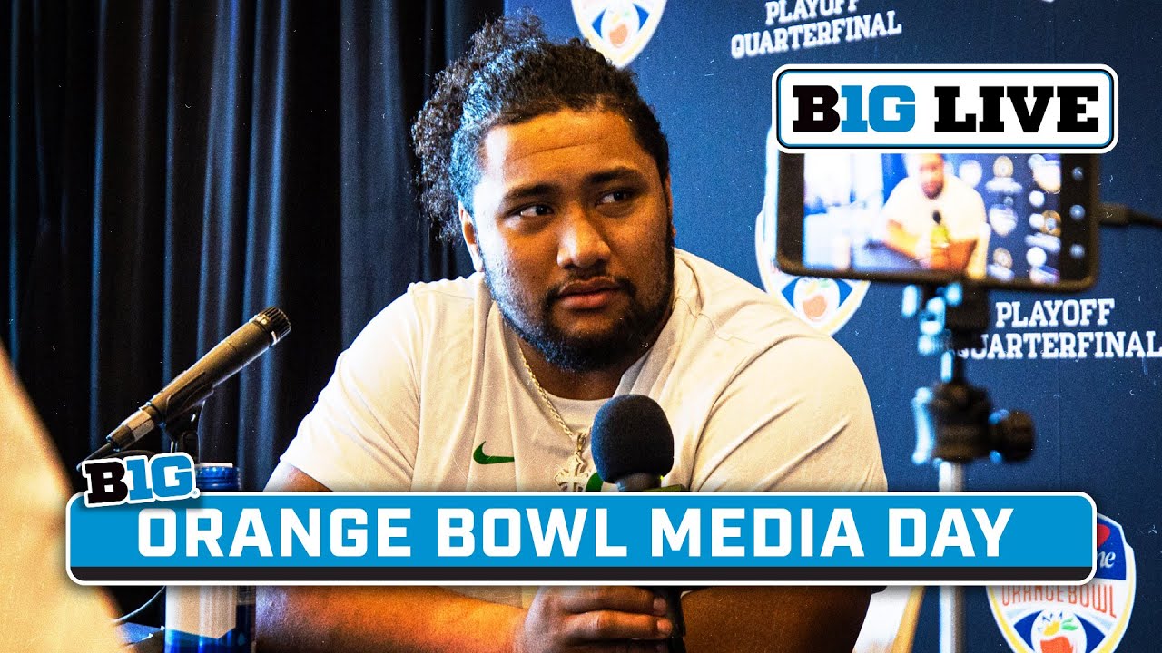 Oregon Players and Coaches Preview Texas Tech Matchup During Orange Bowl Media Day | Big Ten Footbal