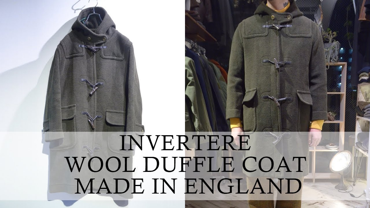 インバーティア ダッフルコート オリーブ イギリス製 INVERTERE DUFFLE COAT Made in England 千葉 温故知新