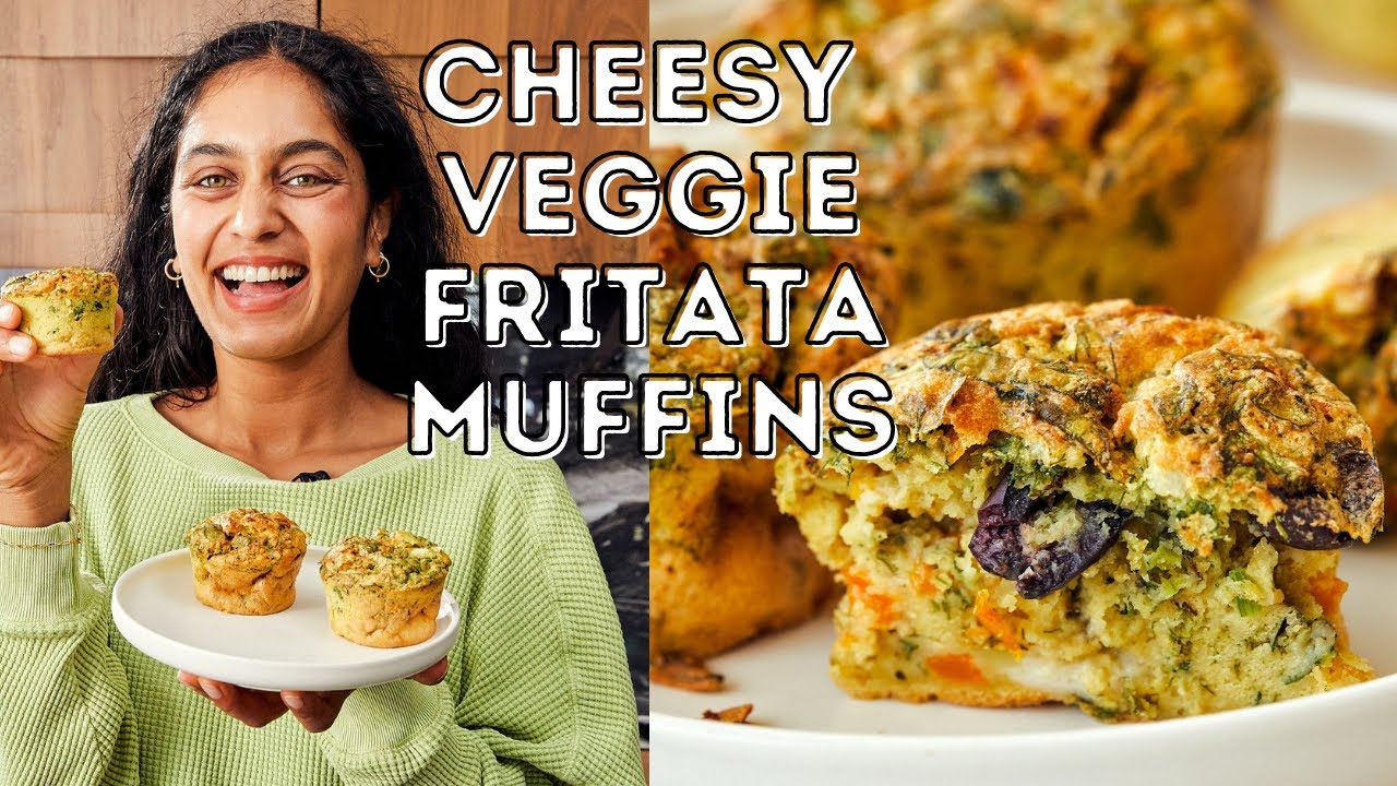 Fluffy Veggie Egg Muffins (VEGAN!) - breakfast, lunch or dinner!