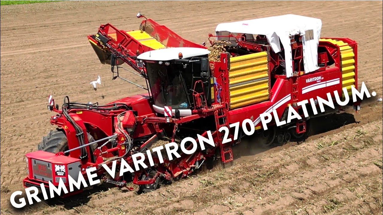 4Kᵁᴴᴰ Harvest 2024: Grimme Varitron 270 Platinum Terra Trac potato harvester working in Essex.