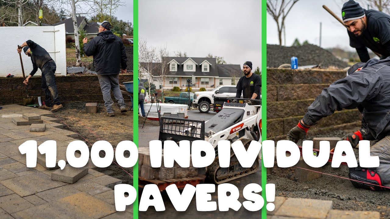 We Installed OVER 11,000 INDIVDUAL Pavers! #landscaping #landscape