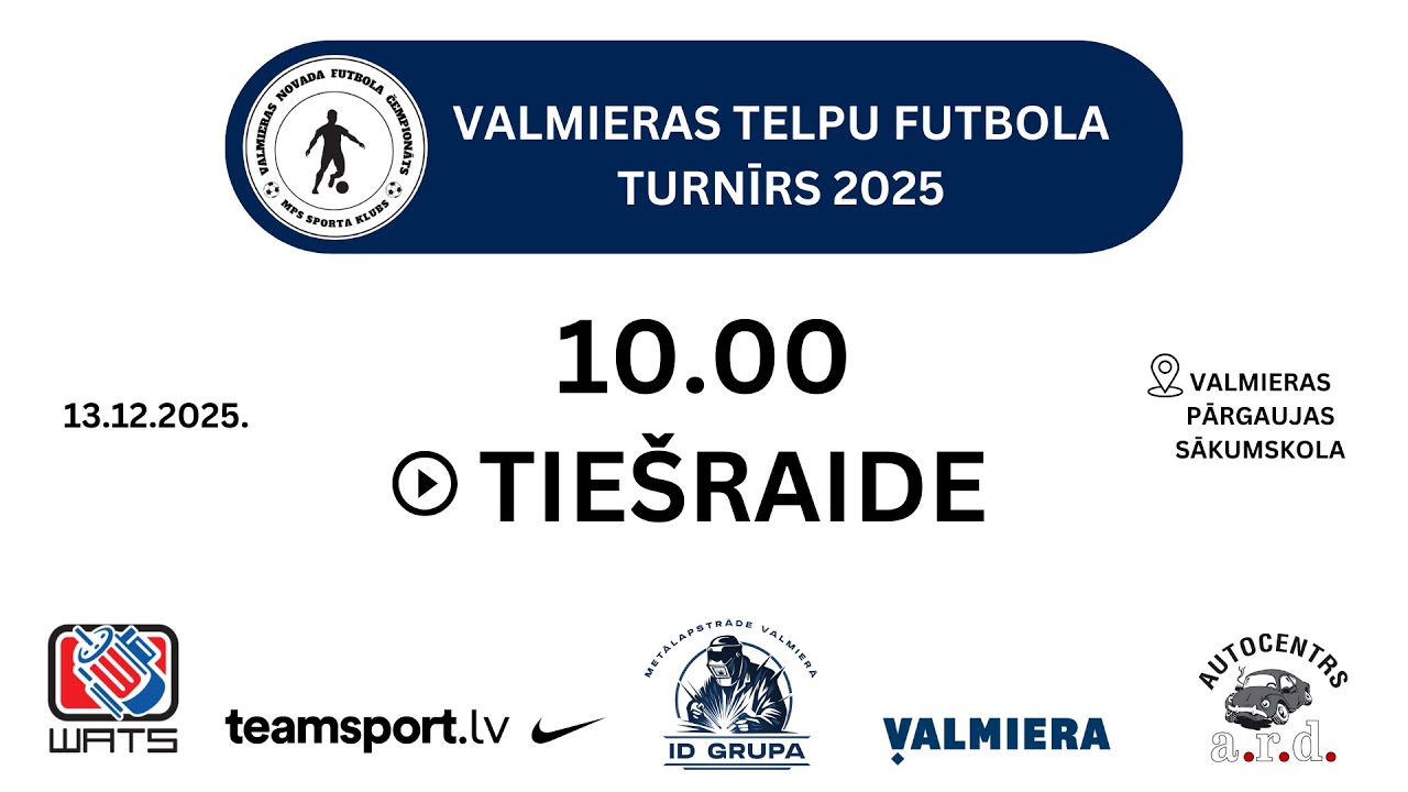 13.12.2025 // Valmieras telpu futbola turnīrs 2025.
