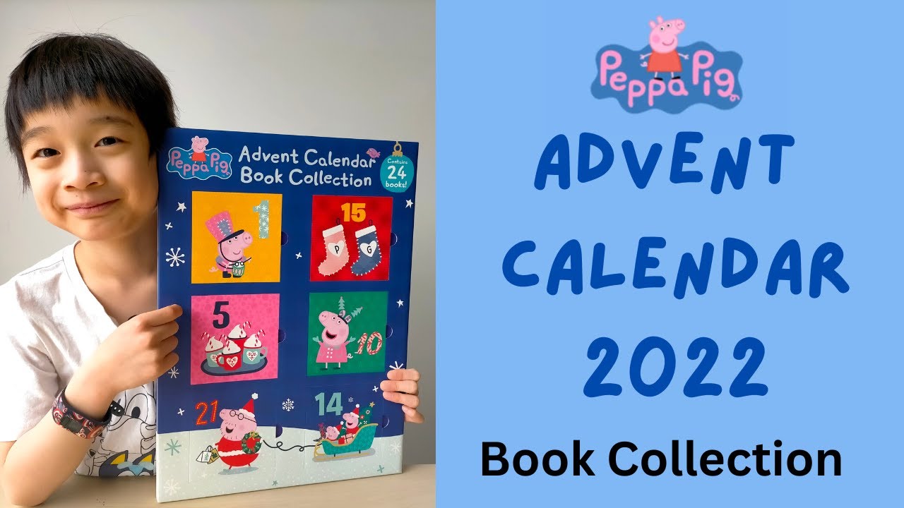 Opening Peppa Pig Advent Calendar Book Collection 2022 - 24 books to collect Count down to Christmas