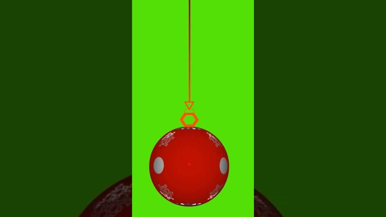 Christmas Red Ball Animation Green Screen