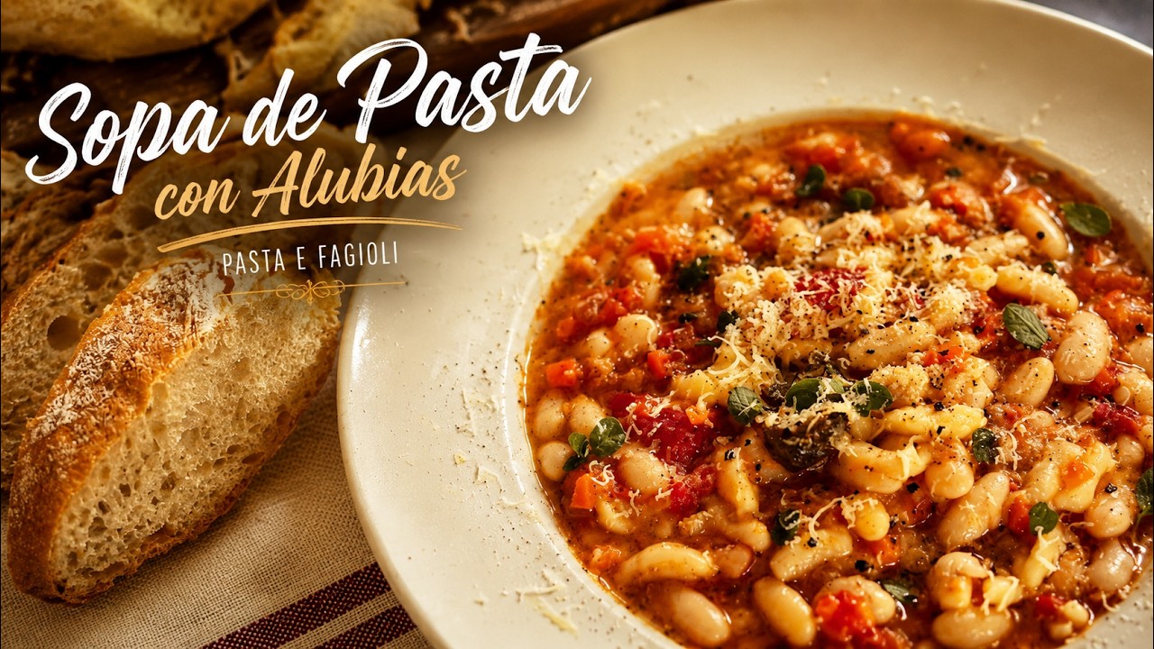 Sopa Italiana de Pasta y Alubias / Pasta Fagioli
