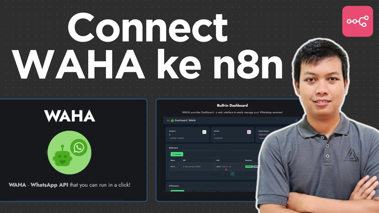 Cara Menghubungkan WhatsApp Ke n8n dengan WAHA | SumoPod + WAHA