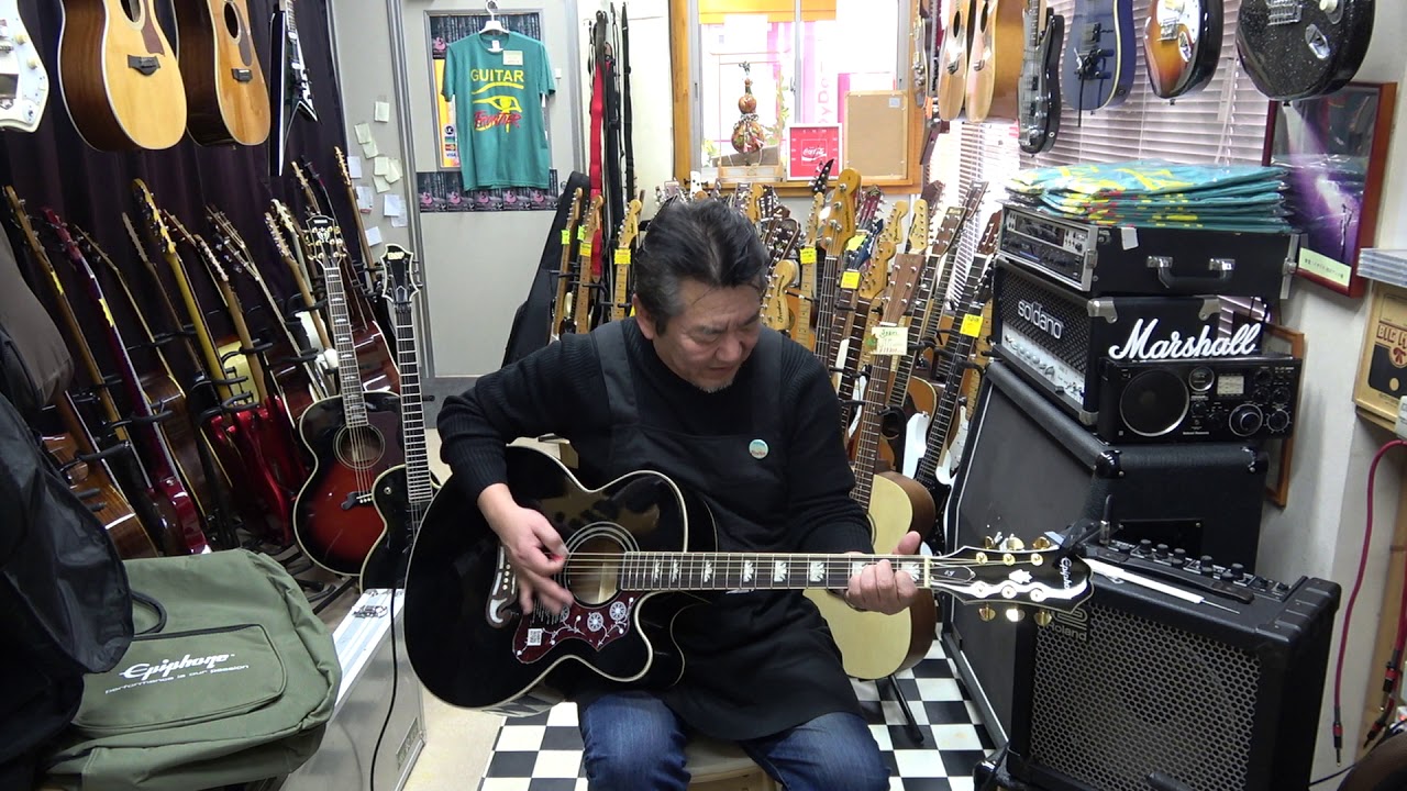 Epiphone　EJ-200 SCE 超美品！ Wピックアップでステレオ出力！