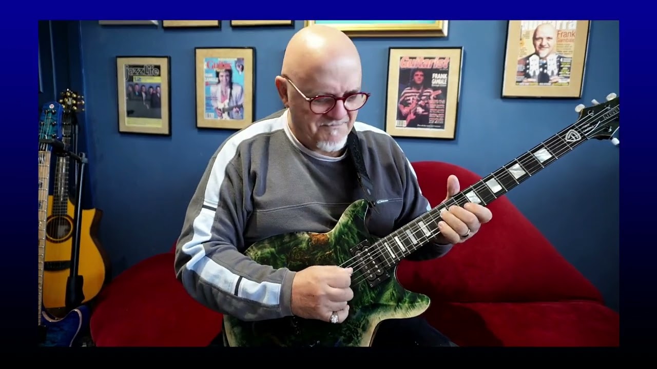 Frank Gambale records a session for  Luca Allievi Guitar , DBN'D , for acoustic and electric guitar