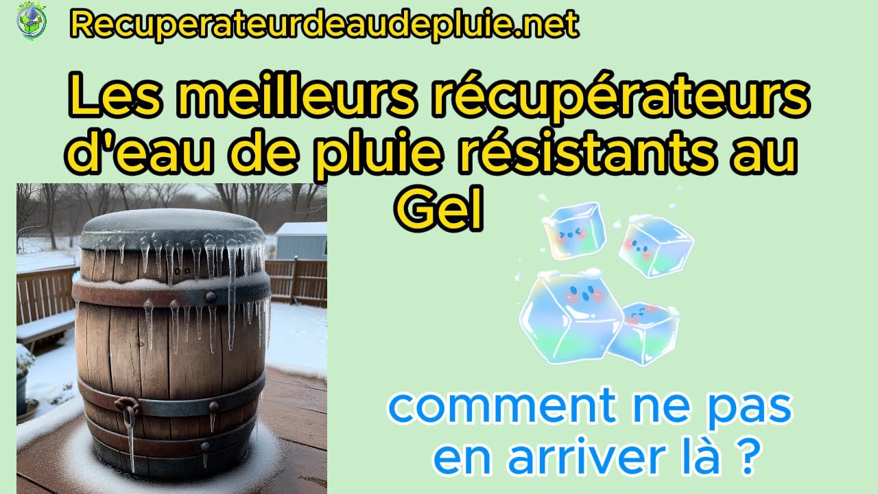 Récuperateur d'eau de pluie résistant au gel : Les meilleures modèles