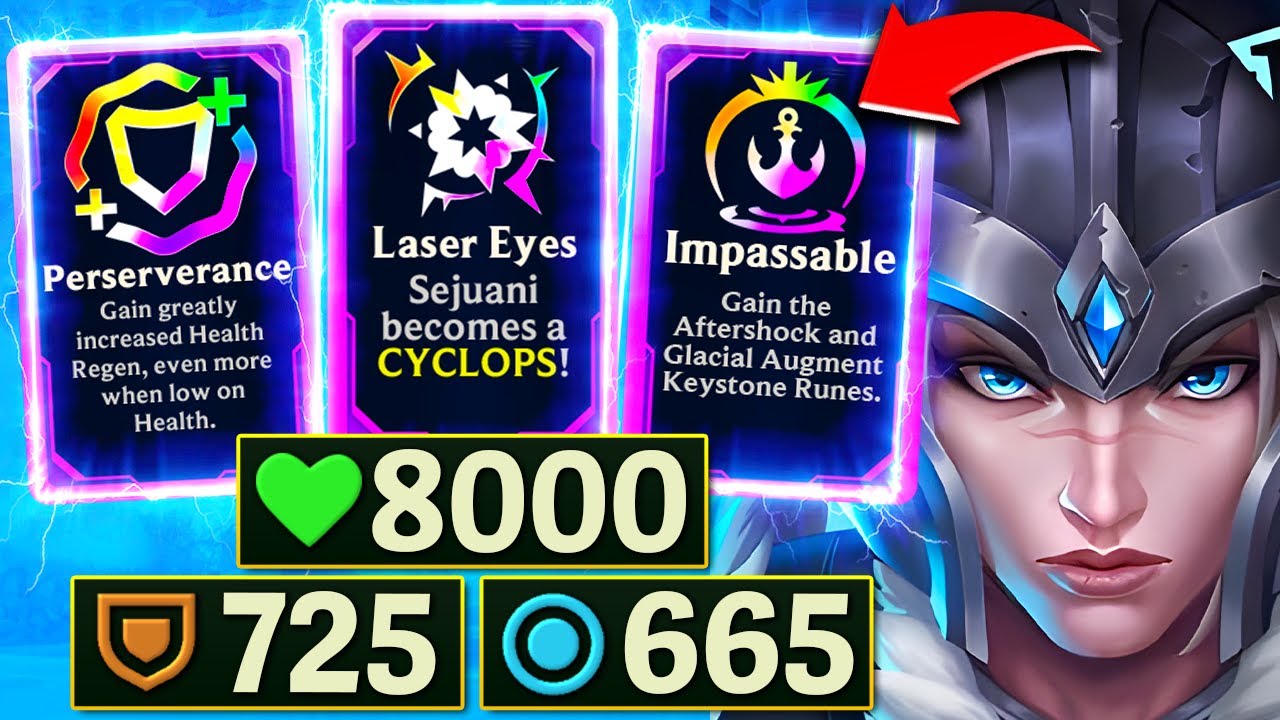 We turned Sejuani into an unkillable CYCLOPS in Arena... (725 ARMOR, 665 MR, 8K HP)