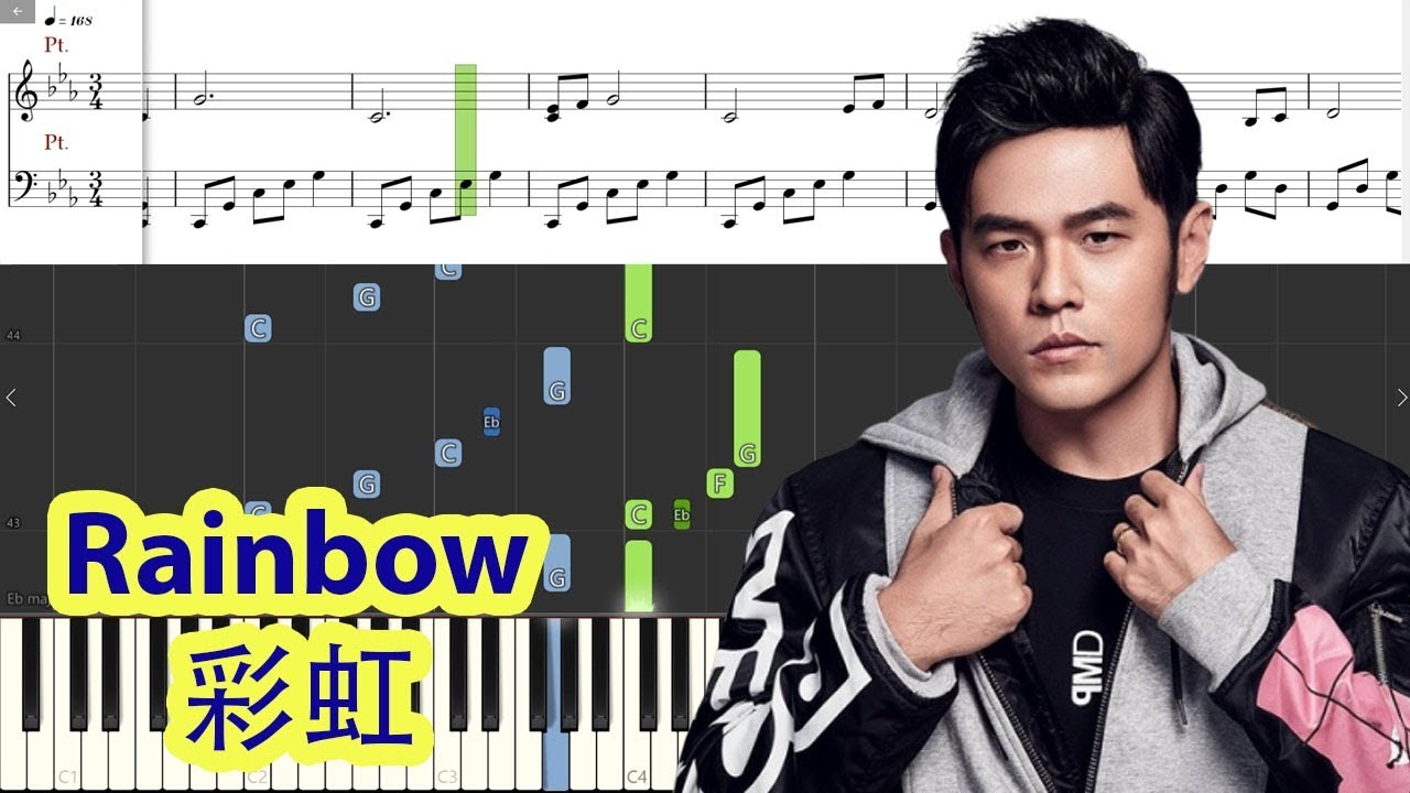 [Piano Tutorial] Rainbow | 彩虹 (Cai Hong) - Jay Chou | 周傑倫