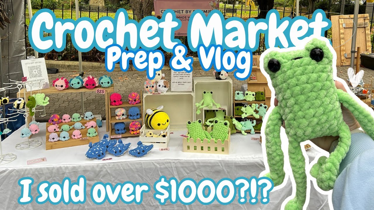 Almost sold out again? - Crochet Market vlog, Custom orders, and market results! ⭐️ Vlog 9