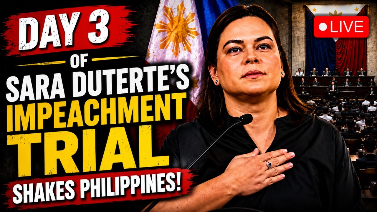 Sara Duterte Impeachment Trial LIVE | Philippines VP Trial Day 3 | Witness Takes Stand Against Sara